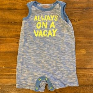 6-9 month “Always on vacay” boys outfit